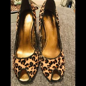 Cheetah PEEP TOE ALDO HEELS
